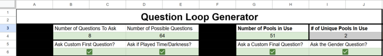 Location of the Upper Panel of the Question Loop Generator