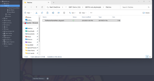 The "Open Patch Folder" button is on the bottom left.