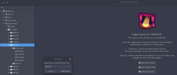 Be sure you click "Create Acting Scene"! It is important that these scripts are acting scenes.