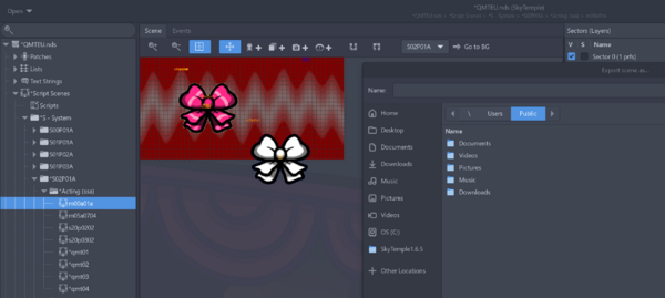 Visual for exporting the .ssa for M00A01A for QuizMenuTool