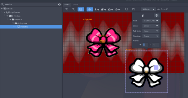 Where to check the Aura Bow Touch Object Name in SkyTemple